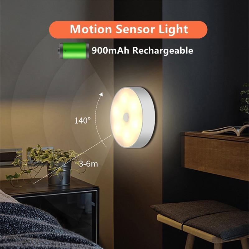 Ninja MoSen Light Rechargeable Motion Sensor Night Light Round (Pack of 2)